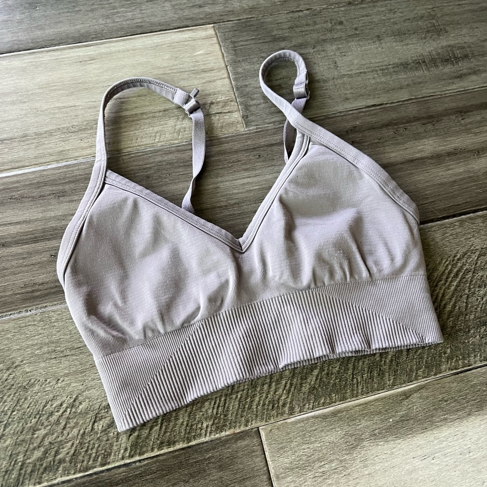 Lululemon Purple Gray Athletic Sports Bra Tank Top Size 2